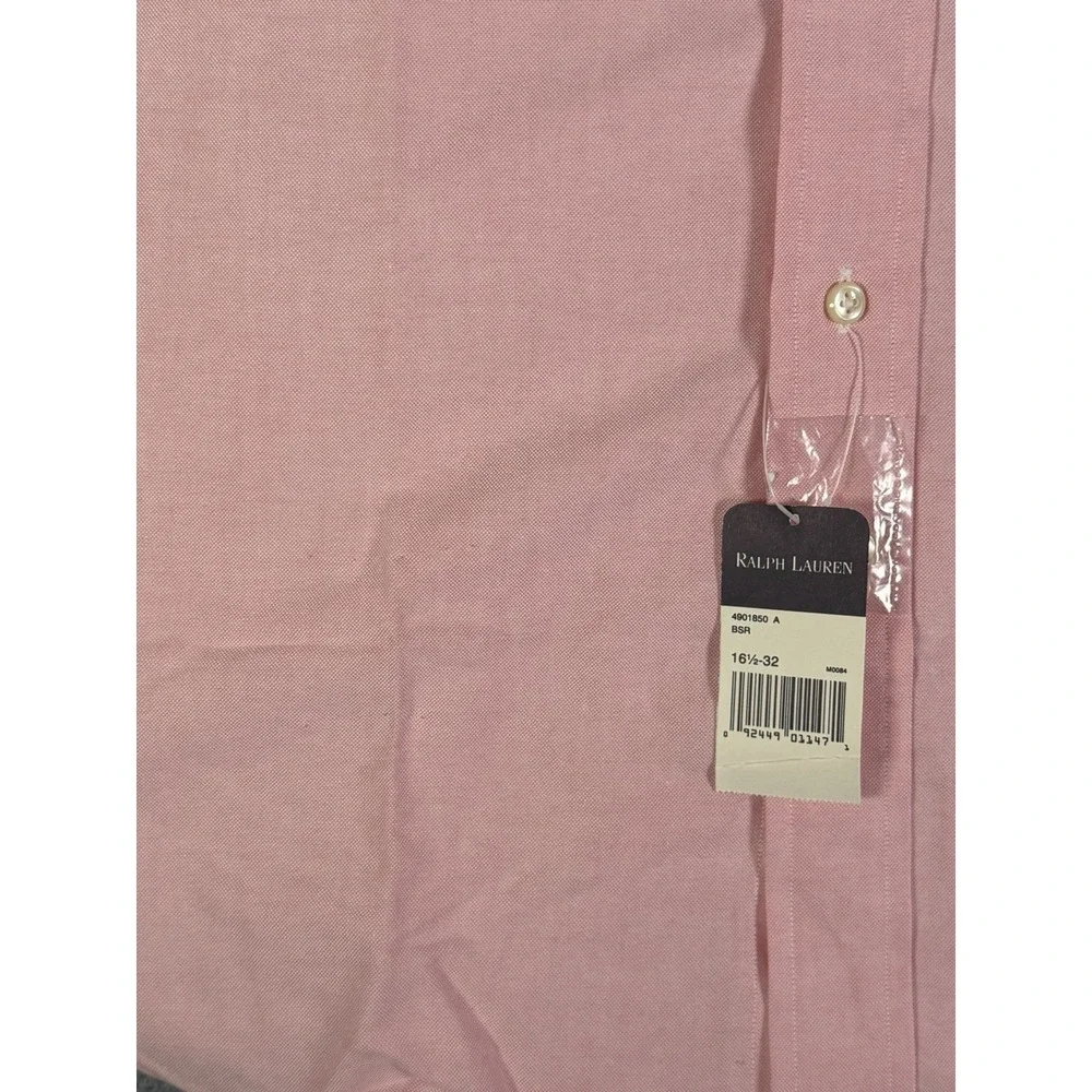 VTG Ralph Lauren Yarmouth Shirt Mens 16.5-32 Pink Oxford Cotton Button Down NWT